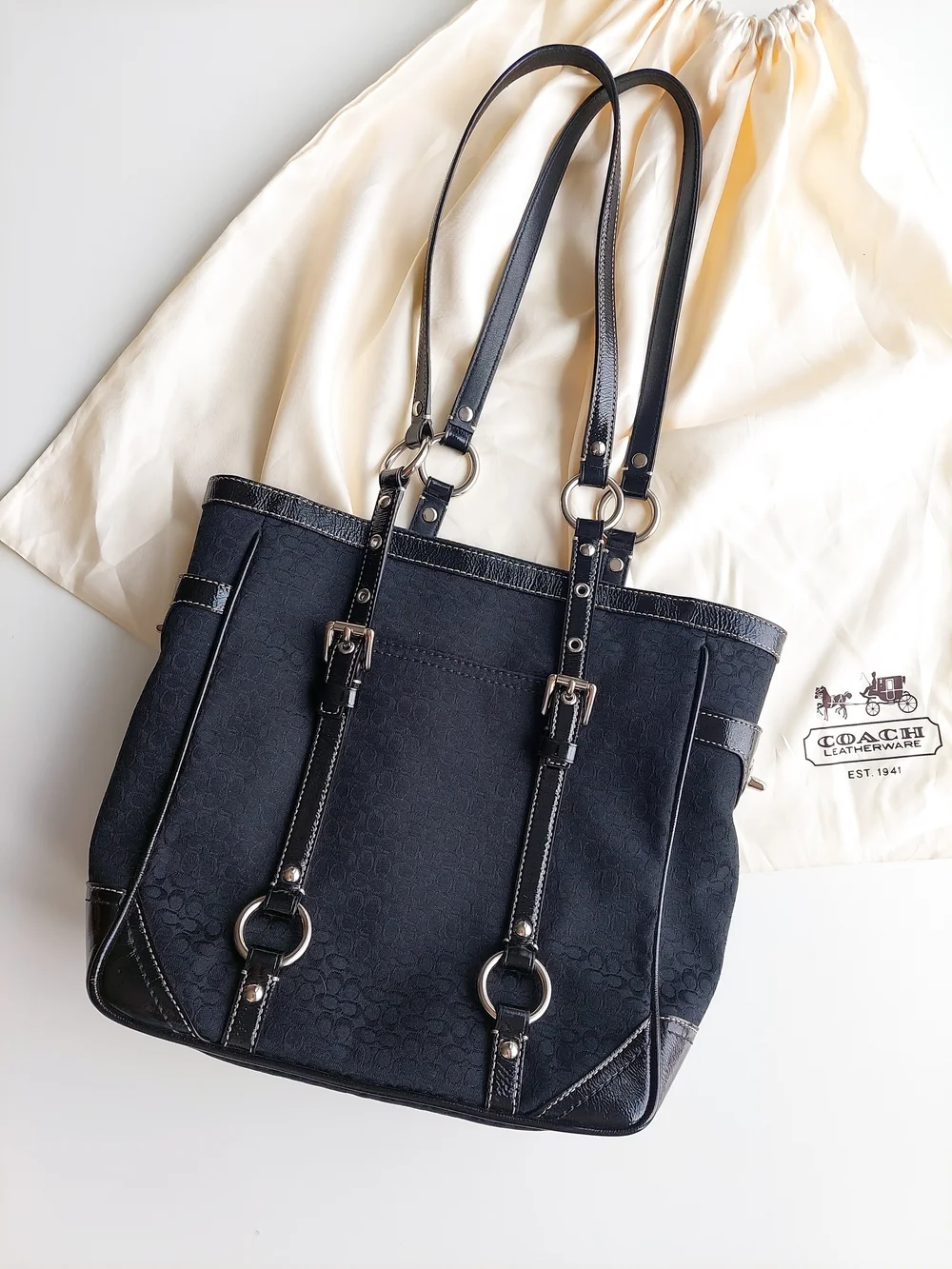 Coach | Bags | Coach Y2k Signature Gallery Tote Bag Purse Black